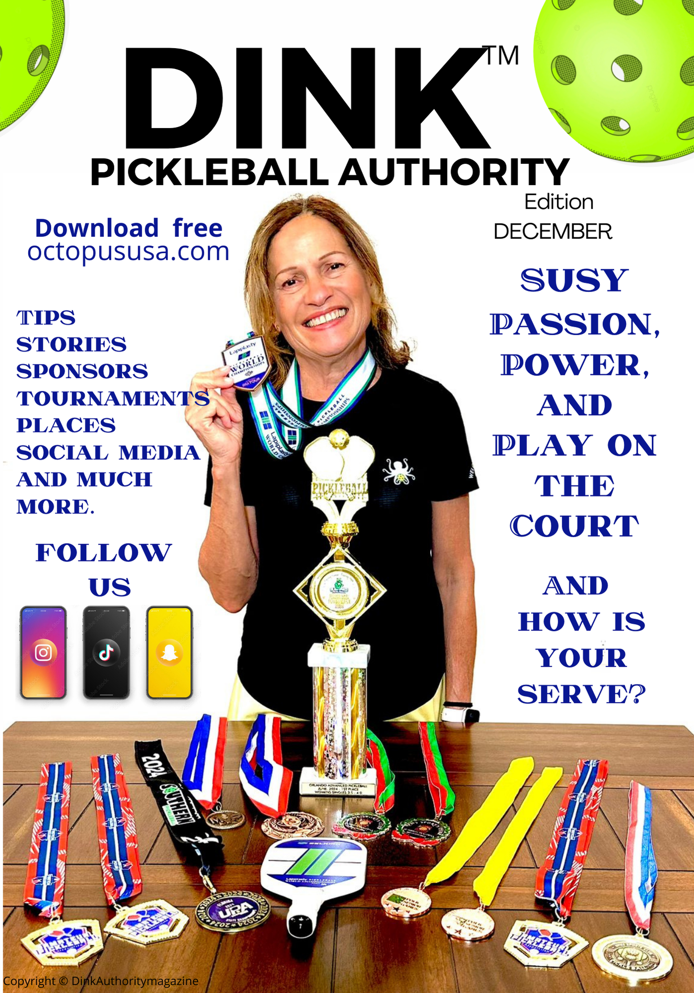 DINK Pickleball Authority Magazine Edition December 2024.